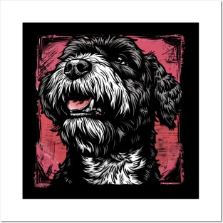 Retro Art Black Russian Terrier Dog Lover Posters and Art